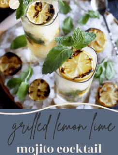 Grilled Lemon Lime Mojito Cocktail Pinterest Image