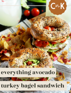Everything Avocado Turkey Bagel Sandwich Pinterest Picture