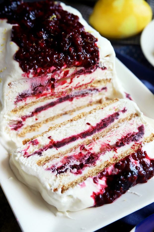 Layered icebox cake