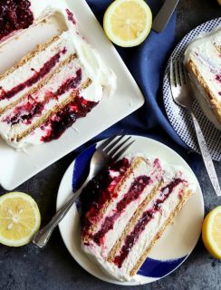 Blackberry lemon icebox cake thumbnail image