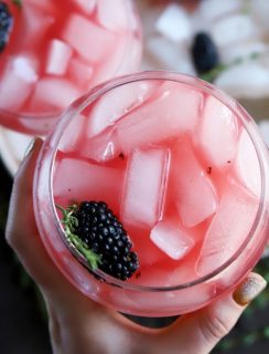 Blackberry Thyme Gin and Tonic Cocktail thumbnail