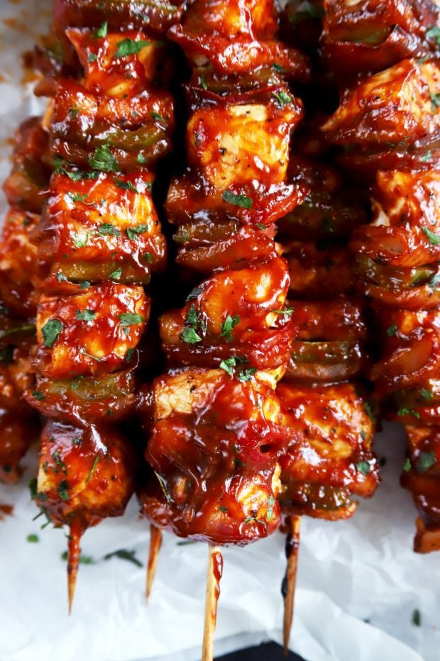 BBQ chicken kabobs