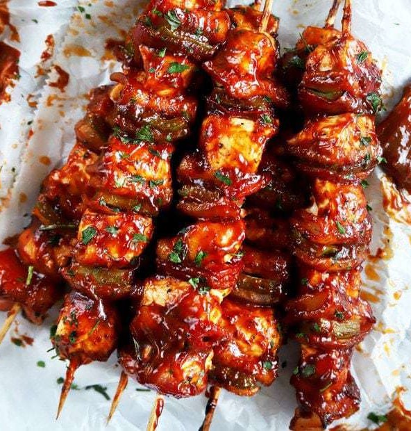 Chipotle BBQ Chicken Skewers thumbnail