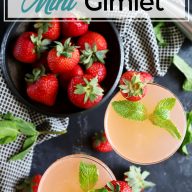 Strawberry Mint Vodka Gimlet Pinterest image