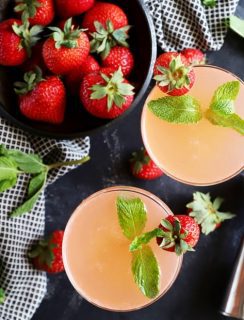 Strawberry mint vodka gimlet thumbnail image