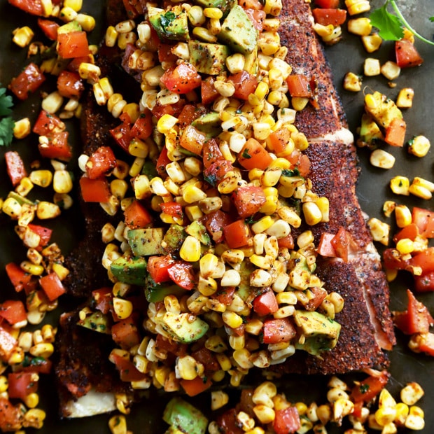 Grilled Salmon with Corn Avocado Salsa thumbnail image