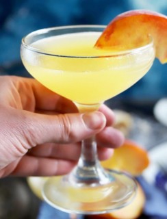 Thumbnail image of peach breakfast martini