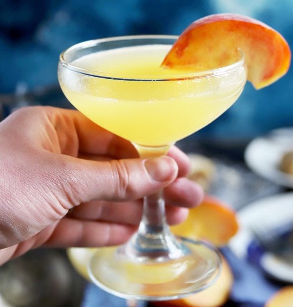 Thumbnail image of peach breakfast martini