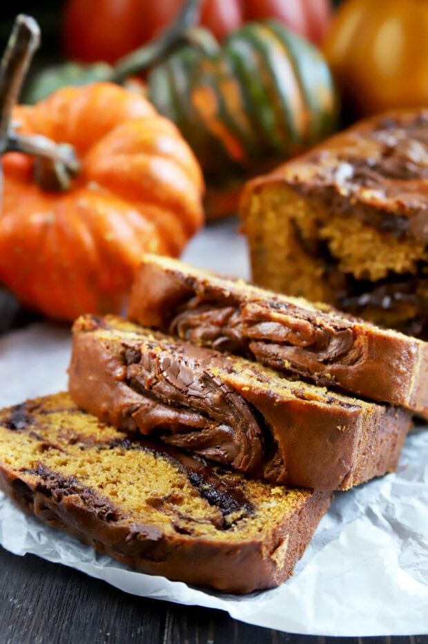 Spiced pumpkin bread with banana