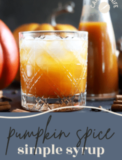 Pumpkin Spice Simple Syrup Pinterest Graphic