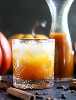 Pumpkin cocktails and syrup