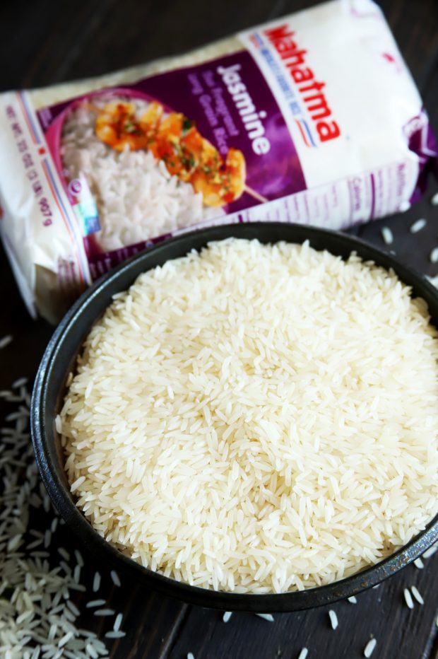 Jasmine rice in a bowl