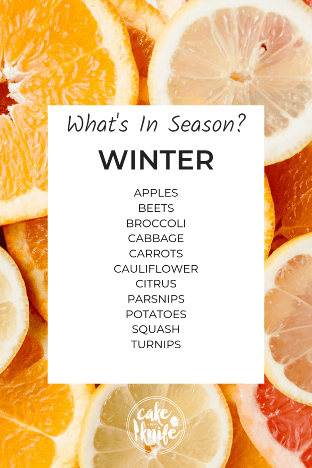 What's In Season Winter Cake 'n Knife