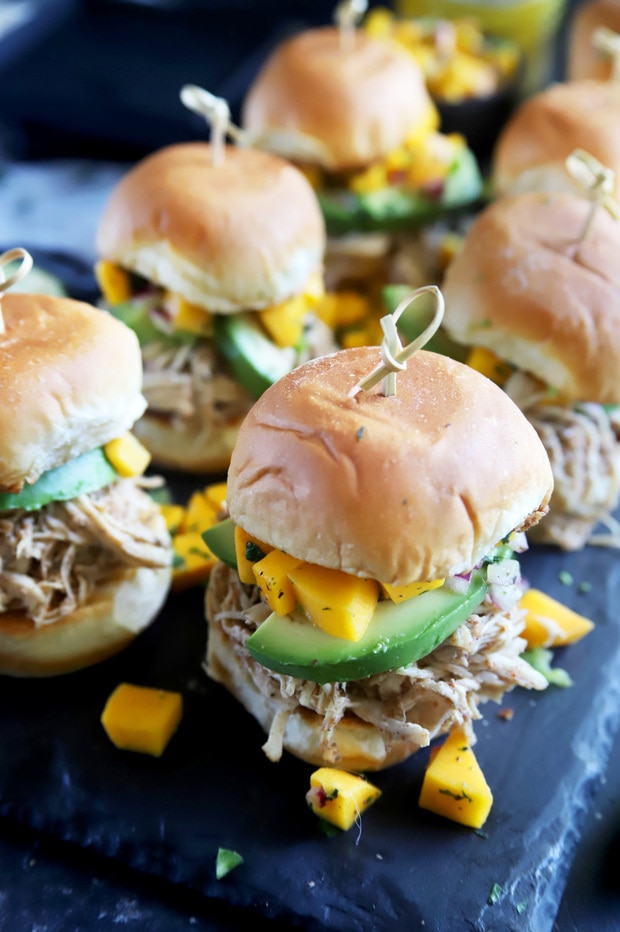 Jerk Chicken Sliders with Mango Salsa_0891 Cake 'n Knife