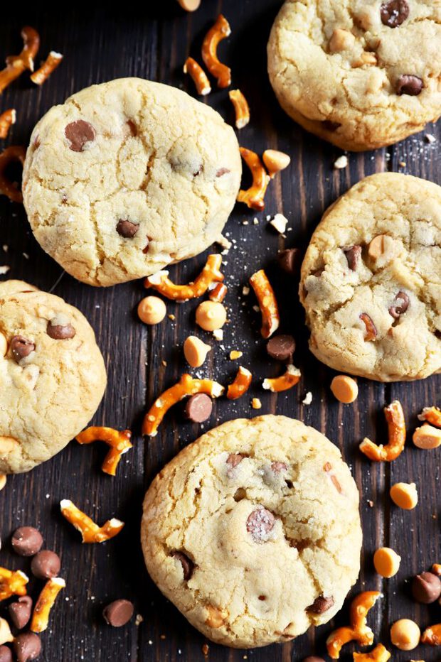 Overhead shot of cookies