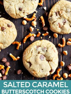 Pinterest image of chocolate chip cookies