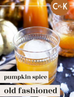 Pumpkin Spice Bourbon Old Fashioned Pinterest Image