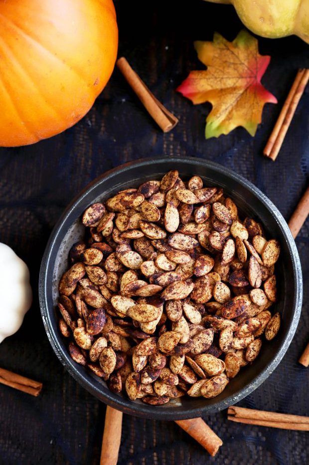 Bowl full of spiced seeds