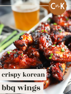 Crispy Korean BBQ Chicken Wings Pinterest Photo