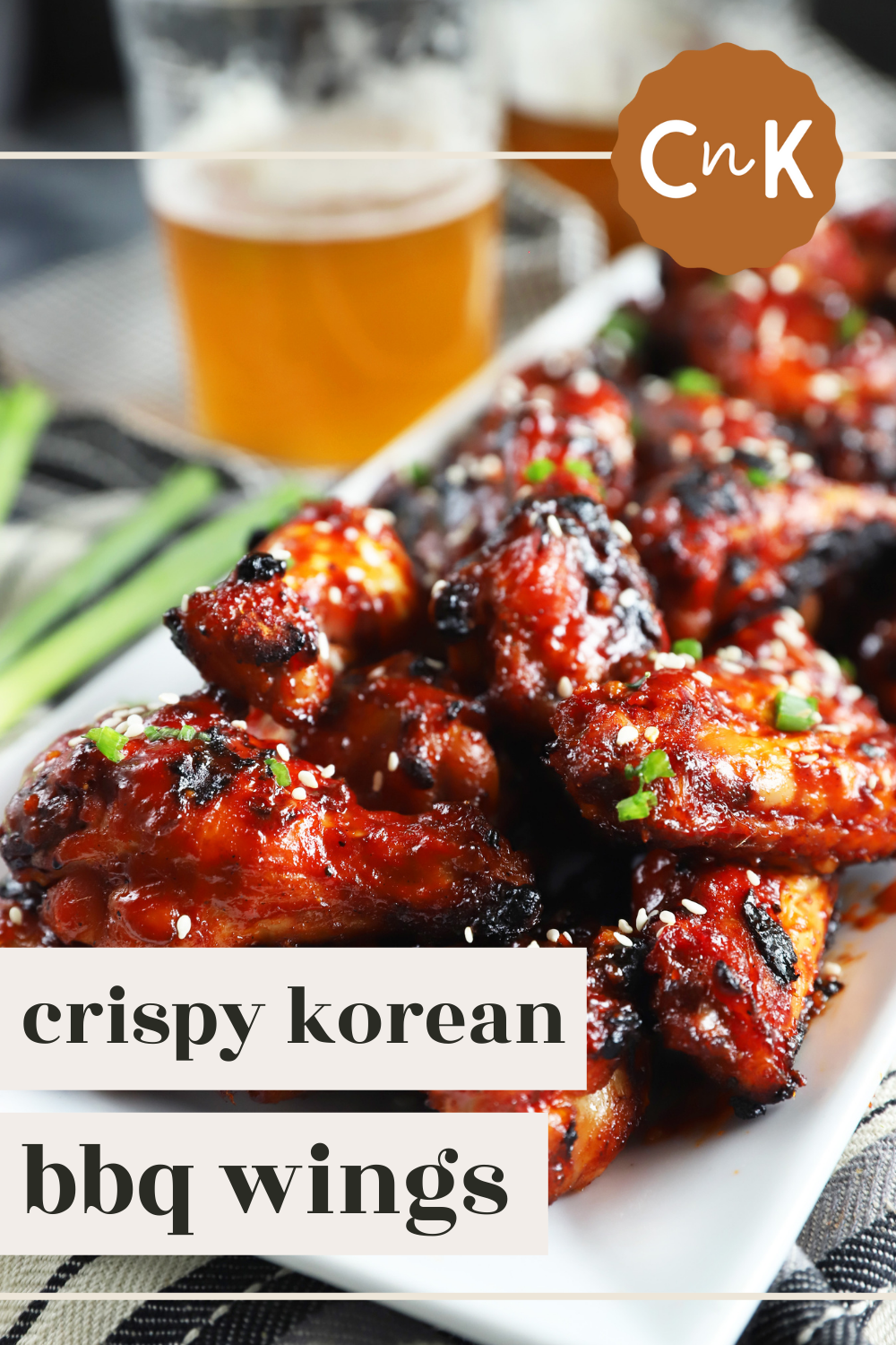 Crispy Korean BBQ Chicken Wings Cake 'n Knife