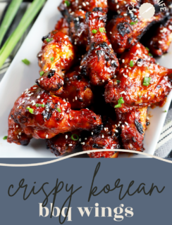 Crispy Korean BBQ Chicken Wings Pinterest Picture