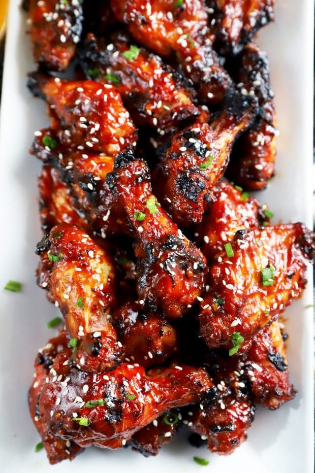 Crispy grilled Korean BBQ wings