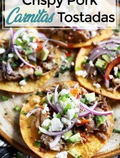 Instant Pot carnitas tostadas Pinterest image