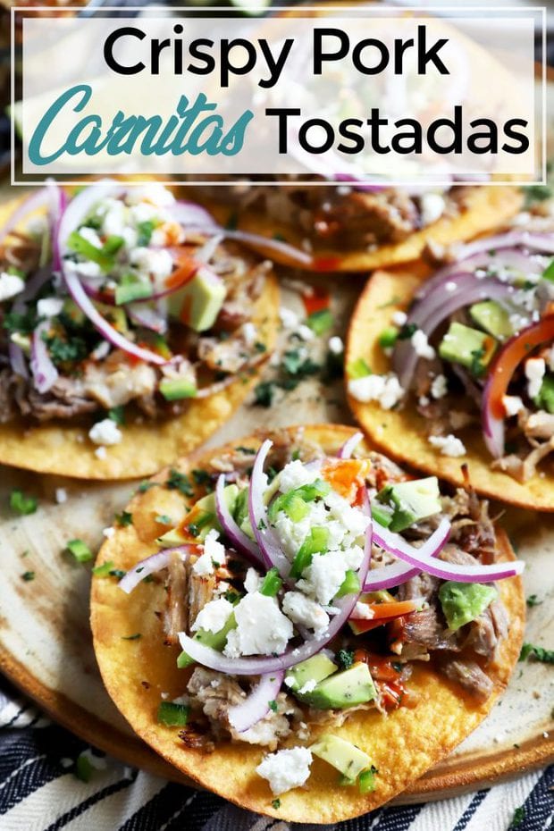 Instant Pot carnitas tostadas Pinterest image