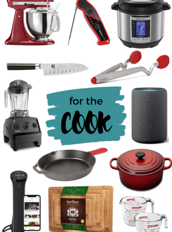 Round up image for a gift guide for cooks