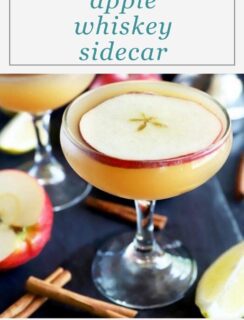 Apple Whiskey Sidecar Cocktail Pinterest Image