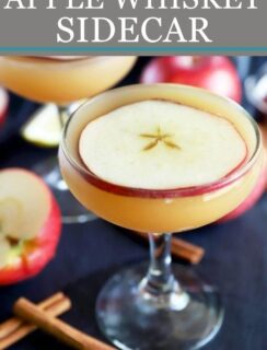 Apple Whiskey Sidecar Cocktail Pinterest Graphic