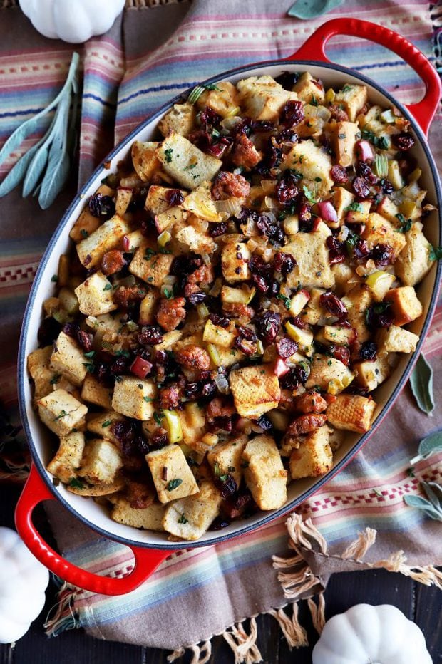 Stuffing photo in a baking dish