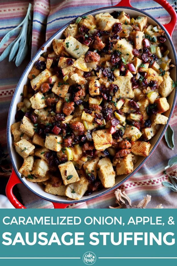 Sausage stuffing Pinterest image