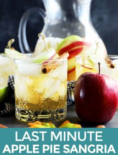 Pinterest image for last minute apple pie sangria