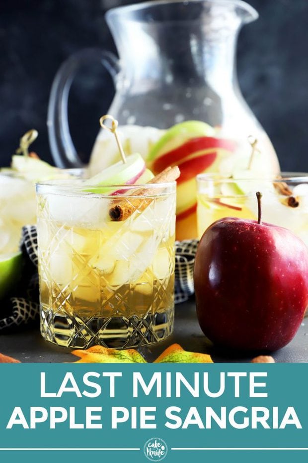 Pinterest image for last minute apple pie sangria