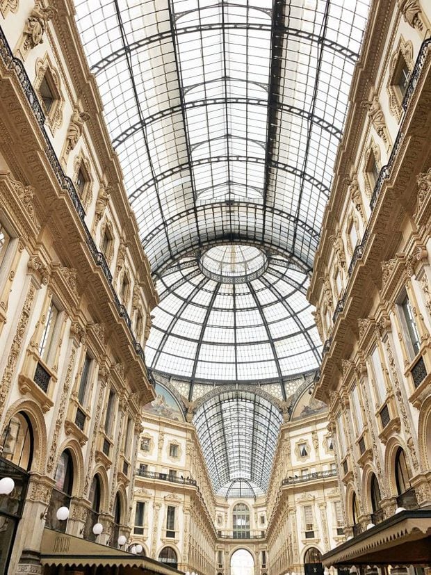 Covered shopping mall in Milan