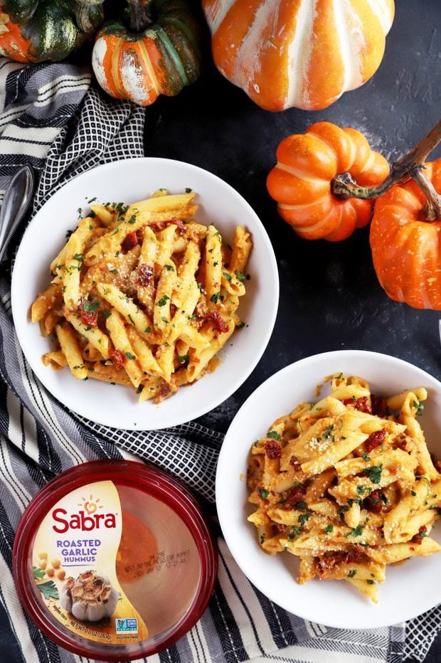 Sabra garlic hummus for pasta dish