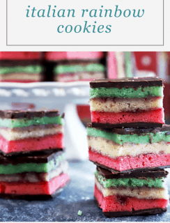 Pinterest Image for Italian Rainbow Cookies photo