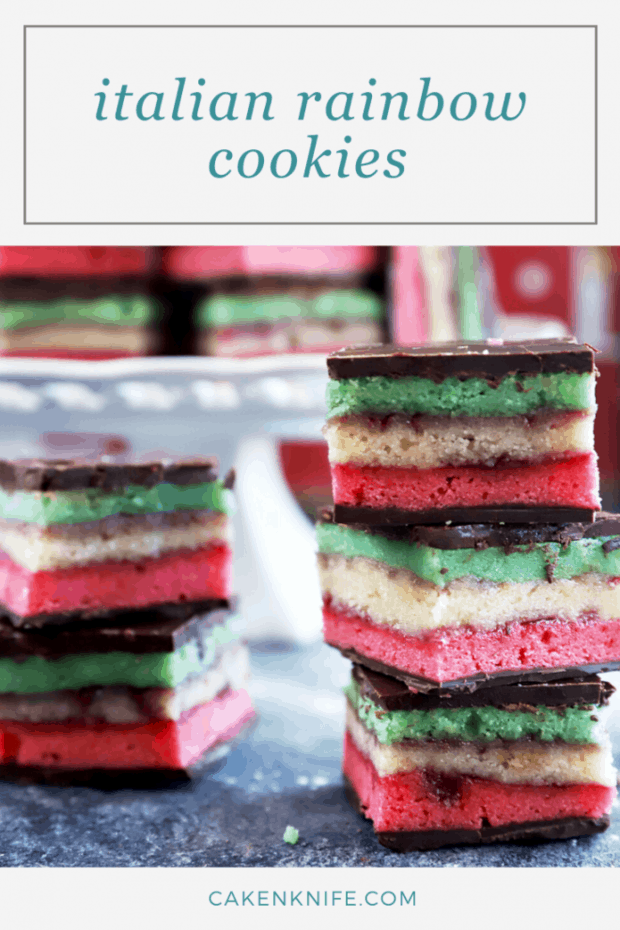 Pinterest Image for Italian Rainbow Cookies photo