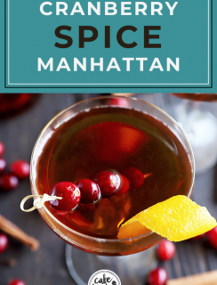 Pinterest image for Cranberry Spice Manhattan