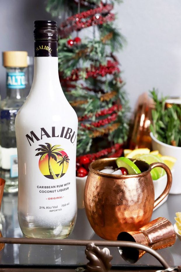 Tropical Moscow Mule with Malibu