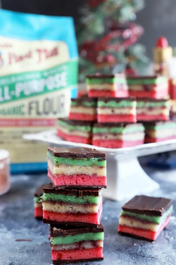 Photo of red white and green cookies