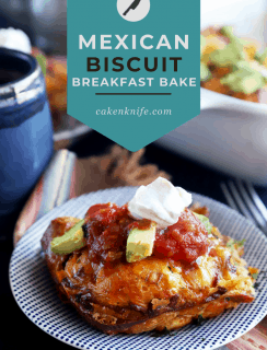 Pinterest image for Mexican breakfast biscuit bake