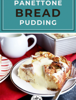 Pinterest Image for Panettone Bread Pudding