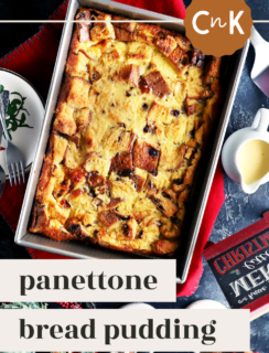 Panettone bread pudding Pinterest photo