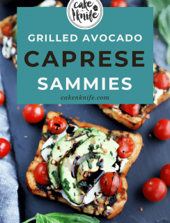 Grilled Avocado Caprese Sandwich Pinterest Photo