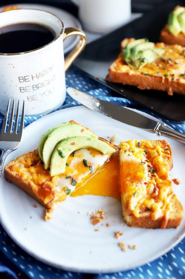 Runny egg yolk in bread picture