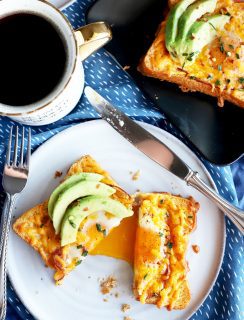 Avocado cheesy egg in a hole thumbnail recipe