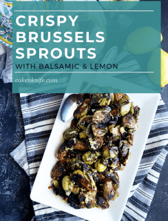 Crispy brussels sprouts Pinterest image