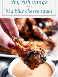 Pinterest image for Dry Rub Wings